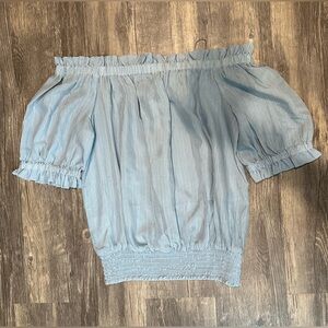 (NWT) Ann Taylor off the shoulder striped top, size petite medium